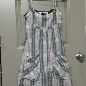 Hurley Pink and Gray Flannel Dress